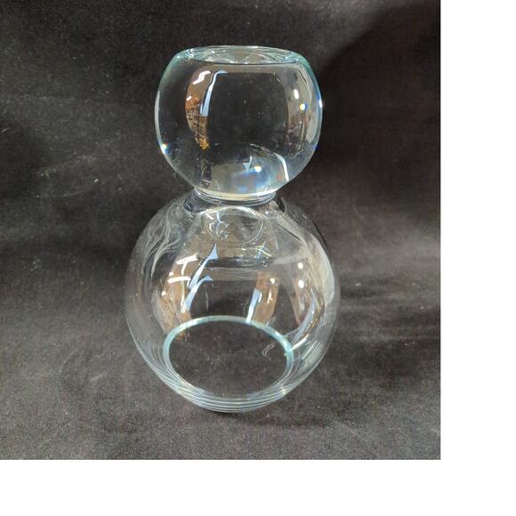 Vintage Crystal Double Orb Vase Studio Nova - Picture 6 of 6